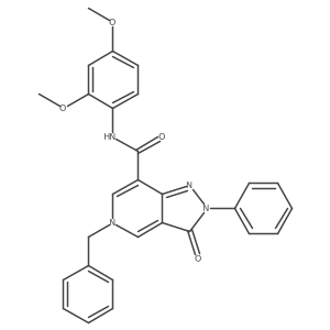 5-benzyl-N-(2,4-dimethoxyphenyl)-3-oxo-2-phenyl-3,5-dihydro-2H-pyrazolo[4,3-c]pyridine-7-carboxamide结构式