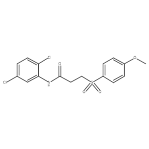 N-(2,5-dichlorophenyl)-3-((4-methoxyphenyl)sulfonyl)propanamide Structure