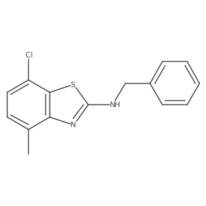 N-benzyl-7-chloro-4-methyl-1,3-benzothiazol-2-amine结构式