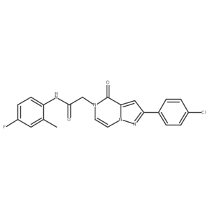 2-[2-(4-chlorophenyl)-4-oxopyrazolo[1,5-a]pyrazin-5(4H)-yl]-N-(4-fluoro-2-methylphenyl)acetamide Structure