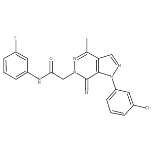 2-(1-(3-chlorophenyl)-4-methyl-7-oxo-1H-pyrazolo[3,4-d]pyridazin-6(7H)-yl)-N-(3-fluorophenyl)acetamide Structure