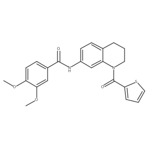 3,4-dimethoxy-N-[1-(thiophene-2-carbonyl)-1,2,3,4-tetrahydroquinolin-7-yl]benzamide Structure