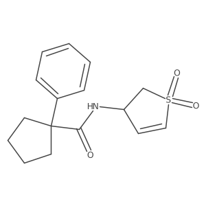 N-(1,1-dioxido-2,3-dihydrothiophen-3-yl)-1-phenylcyclopentanecarboxamide结构式