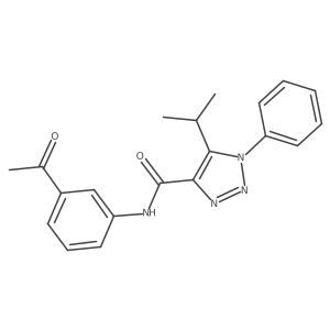 N-(3-acetylphenyl)-1-phenyl-5-(propan-2-yl)-1H-1,2,3-triazole-4-carboxamide结构式