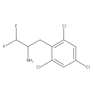 1,1-Difluoro-3-(2,4,6-trichlorophenyl)propan-2-amine结构式