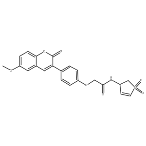 Acetamide, N-(2,3-dihydro-1,1-dioxido-3-thienyl)-2-[4-(6-methoxy-2-oxo-2H-1-benzopyran-3-yl)phenoxy]-结构式