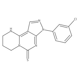 5-(3-Chlorophenyl)-4,5,7,9,13-pentaazatricyclo[7.4.0.0^{2,6}]trideca-1(13),2(6),3-triene-8-thione结构式