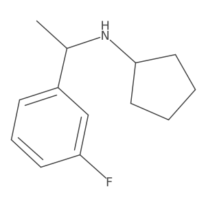N-[1-(3-fluorophenyl)ethyl]cyclopentanamine结构式