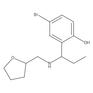 4-Bromo-2-[1-[[(tetrahydro-2-furanyl)methyl]amino]propyl]phenol结构式