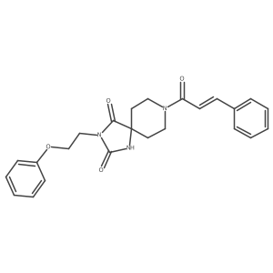 8-Cinnamoyl-3-(2-phenoxyethyl)-1,3,8-triazaspiro[4.5]decane-2,4-dione Structure