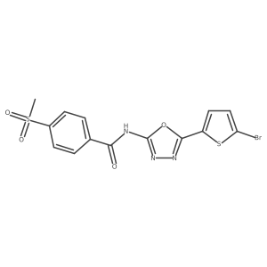 N-(5-(5-bromothiophen-2-yl)-1,3,4-oxadiazol-2-yl)-4-(methylsulfonyl)benzamide Structure