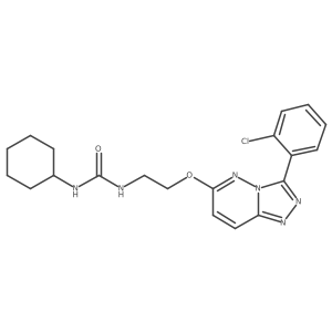 1-(2-((3-(2-Chlorophenyl)-[1,2,4]triazolo[4,3-b]pyridazin-6-yl)oxy)ethyl)-3-cyclohexylurea Structure