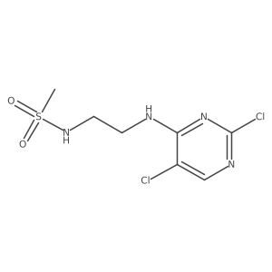 N-[2-(2,5-dichloro-pyrimidin-4-ylamino)-ethyl]-methanesulfonamide结构式
