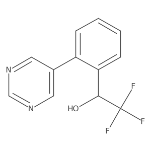 2,2,2-Trifluoro-1-(2-pyrimidin-5-yl-phenyl)-ethanol Structure
