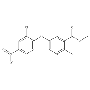 Methyl 5-(2-chloro-4-nitrophenoxy)-2-methylnicotinate结构式
