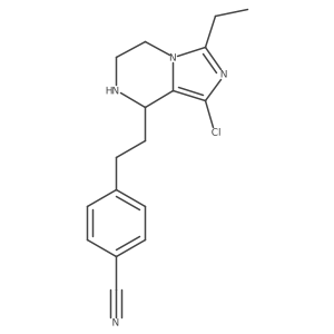 4-[2-(1-Chloro-3-ethyl-5,6,7,8-tetrahydroimidazo[1,5-a]pyrazin-8-yl)ethyl]benzonitrile结构式