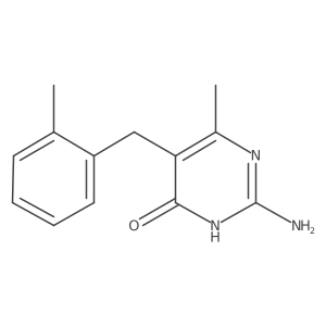 2-Amino-6-methyl-5-(2-methylbenzyl)pyrimidin-4-ol Structure