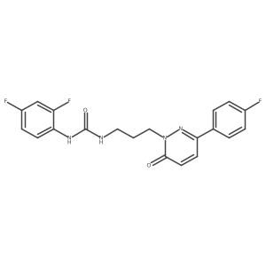 1-(2,4-Difluorophenyl)-3-{3-[3-(4-fluorophenyl)-6-oxo-1,6-dihydropyridazin-1-yl]propyl}urea结构式