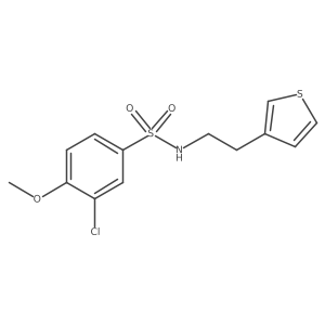 3-chloro-4-methoxy-N-[2-(thiophen-3-yl)ethyl]benzene-1-sulfonamide结构式