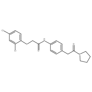 2-(2,4-dichlorophenoxy)-N-{4-[2-oxo-2-(pyrrolidin-1-yl)ethyl]phenyl}acetamide Structure