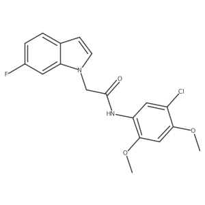 N-(5-chloro-2,4-dimethoxyphenyl)-2-(6-fluoro-1H-indol-1-yl)acetamide Structure