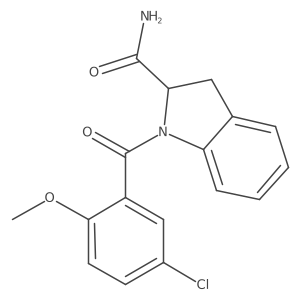 1-(5-Chloro-2-methoxybenzoyl)indoline-2-carboxamide Structure
