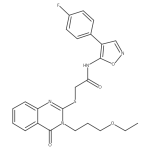 2-((3-(3-ethoxypropyl)-4-oxo-3,4-dihydroquinazolin-2-yl)thio)-N-(4-(4-fluorophenyl)isoxazol-5-yl)acetamide Structure