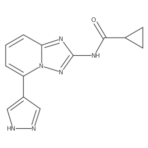 N-[5-(1H-pyrazol-4-yl)[1,2,4]triazolo[1,5-a]pyridin-2-yl]cyclopropanecarboxamide Structure