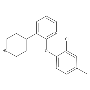 2-(2-Chloro-4-methylphenoxy)-3-(4-piperidinyl)pyridine结构式