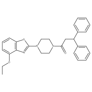 1-[4-(4-Ethoxy-2-benzothiazolyl)-1-piperazinyl]-3,3-diphenyl-1-propanone结构式