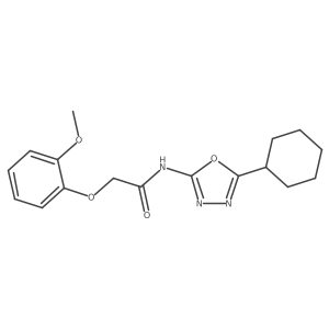 N-(5-cyclohexyl-1,3,4-oxadiazol-2-yl)-2-(2-methoxyphenoxy)acetamide Structure