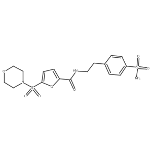 5-(morpholinosulfonyl)-N-(4-sulfamoylphenethyl)furan-2-carboxamide结构式