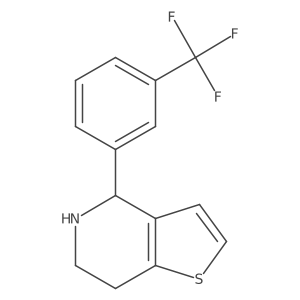 4,5,6,7-Tetrahydro-4-[3-(trifluoromethyl)phenyl]thieno[3,2-c]pyridine Structure