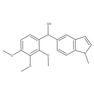 1-Methyl-I+/--(2,3,4-trimethoxyphenyl)-1H-indole-5-methanol Structure