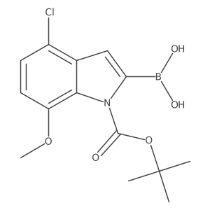 (1-(tert-butoxycarbonyl)-4-chloro-7-methoxy-1H-indol-2-yl)boronic acid Structure