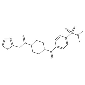 1-(4-(N,N-dimethylsulfamoyl)benzoyl)-N-(thiazol-2-yl)piperidine-4-carboxamide Structure