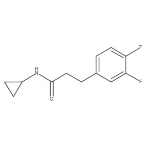 N-cyclopropyl-3-(3,4-difluorophenyl)propanamide结构式