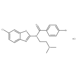 4-bromo-N-(6-chlorobenzo[d]thiazol-2-yl)-N-(2-(dimethylamino)ethyl)benzamide hydrochloride结构式