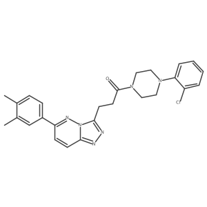 1-[4-(2-Chlorophenyl)piperazin-1-yl]-3-[6-(3,4-dimethylphenyl)-[1,2,4]triazolo[4,3-b]pyridazin-3-yl]propan-1-one Structure