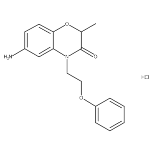 6-amino-2-methyl-4-(2-phenoxyethyl)-3,4-dihydro-2H-1,4-benzoxazin-3-one hydrochloride Structure