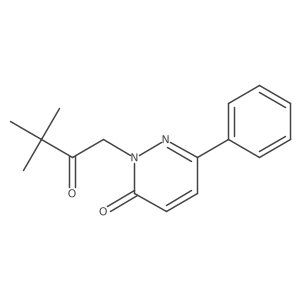 2-(3,3-dimethyl-2-oxobutyl)-6-phenylpyridazin-3(2H)-one结构式
