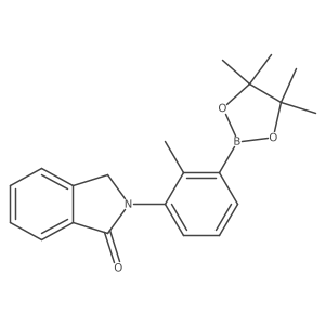 2-(2-Methyl-3-(4,4,5,5-tetramethyl-1,3,2-dioxaborolan-2-yl)phenyl)isoindolin-1-one结构式