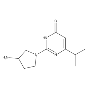2-(3-Aminopyrrolidin-1-yl)-6-(propan-2-yl)pyrimidin-4-ol Structure