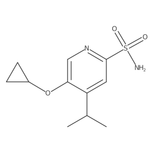 5-Cyclopropoxy-4-isopropylpyridine-2-sulfonamide结构式