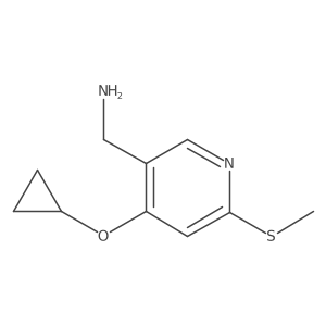 (4-Cyclopropoxy-6-(methylthio)pyridin-3-YL)methanamine结构式