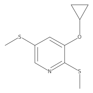 3-Cyclopropoxy-2,5-bis(methylthio)pyridine结构式