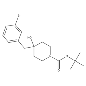 Tert-butyl 4-[(3-bromophenyl)methyl]-4-hydroxypiperidine-1-carboxylate Structure