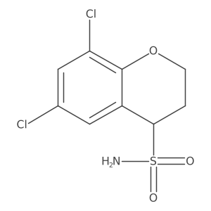 6,8-dichloro-3,4-dihydro-2H-1-benzopyran-4-sulfonamide Structure