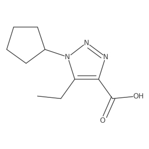 1-cyclopentyl-5-ethyl-1H-1,2,3-triazole-4-carboxylic acid结构式