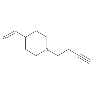 1-(But-3-yn-1-yl)piperidine-4-carbaldehyde结构式